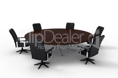 Conference table, 3D rendering