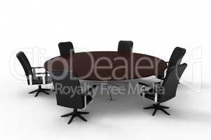 Conference table, 3D rendering