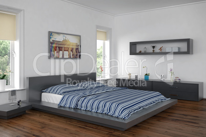 3d - modern bedroom