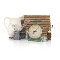 3d - vintage retro kitchen equipment