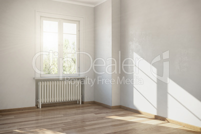 3d render - empty room - apartment