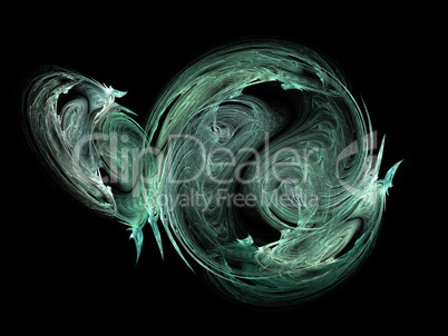 image of one Digital Fractal on Black Color image of one Digital Fractal on Black Color