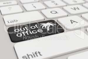 keyboard - out of office - black