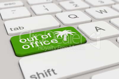 keyboard - out of office - green