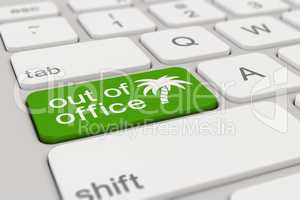 keyboard - out of office - green