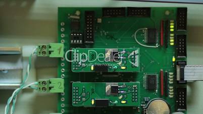 Close up of electronic circuit board