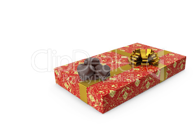 3D illustration: a box of chocolates - holiday gift.