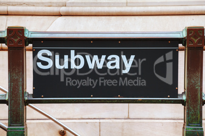 Subway station sign