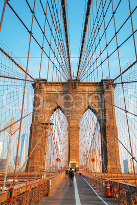 Brooklyn bridge in New York City