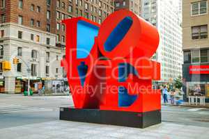 Love sculpture at 55th street in New York