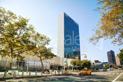 United Nations headquarters building in New York City
