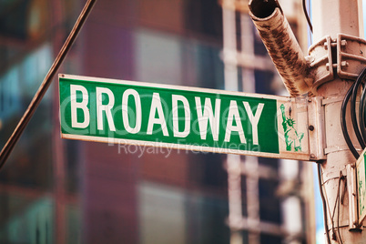 Broadway sign in New York City, USA