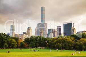 Manhattan cityscape as seen from the Central park