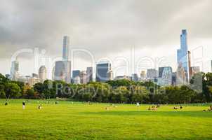 Manhattan cityscape as seen from the Central park