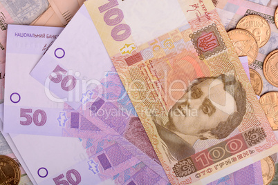 Ukrainian money hryvnia. The national currency