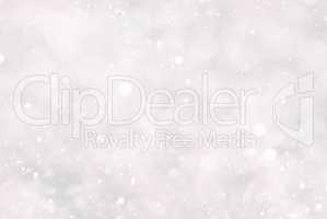 White Christmas Background With Bokeh And Pink Color, Snowflakes