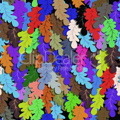 Oak leafs seamless vector background