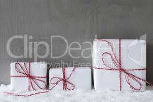 Three White Gifts, Cement, Copy Space