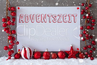 Label, Snowflakes, Christmas Balls, Adventszeit Means Advent Season