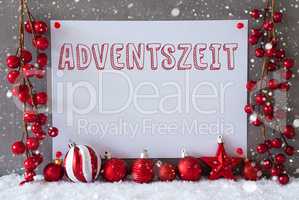 Label, Snowflakes, Christmas Balls, Adventszeit Means Advent Season