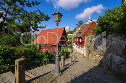 Bautzen Fischerpforte in der Oberlausitz - town Bautzen near Fischerpforte in Upper Lusatia