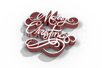 Merry Christmas text in red and white color