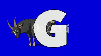 Letter G and Goat (background)