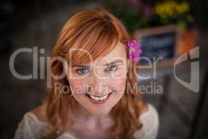 Portrait of female florist smiling