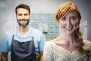 Portrait of couple smiling