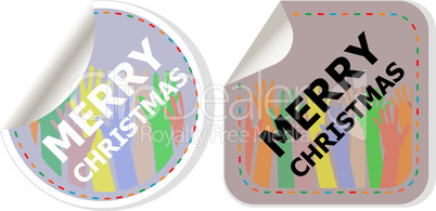 Merry Christmas - unique xmas design element. Great design element for congratulation cards, banners and flyers. Happy new year