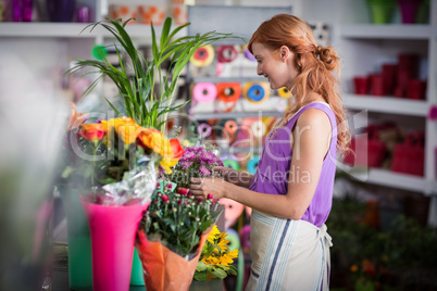 Portrait of female florist smiling