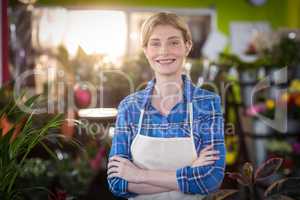 Portrait of female florist smiling