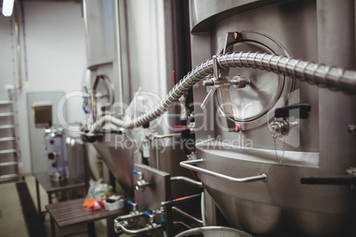 Pipe on machinery in brewery