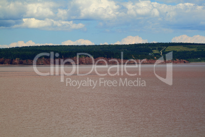 Typical coast line of Bay of Fundy, NB