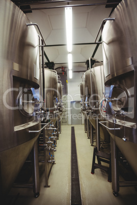 Manufacturing machinery in brewery