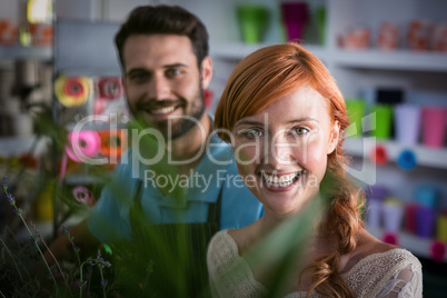 Portrait of couple smiling