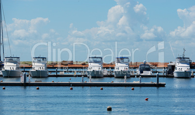 Hochseeangelboote im Hafen von Varadero, Kuba