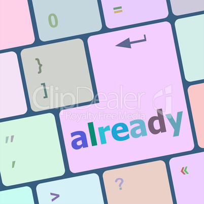 already word on computer keyboard key, online education