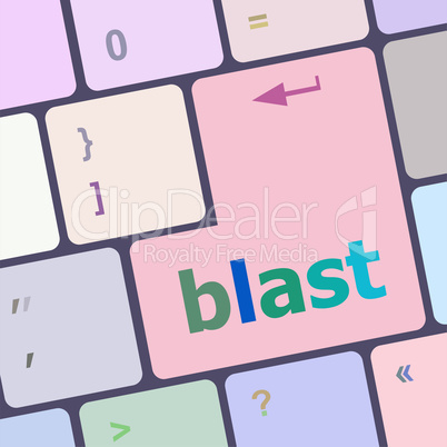 blast button on computer pc keyboard key