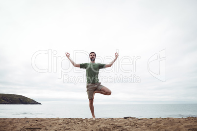 Man performing yoga