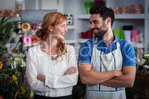 Couple looking at each other and smiling