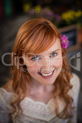 Portrait of female florist smiling