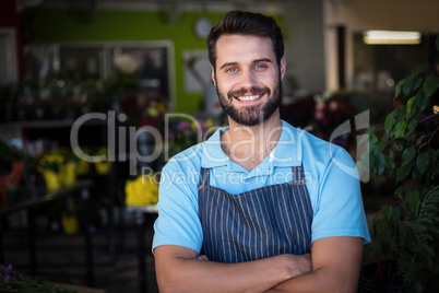 Portrait of male florist smiling