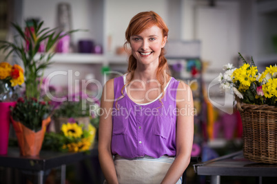 Portrait of female florist smiling