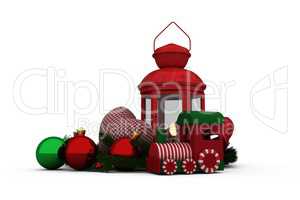 Digitally generated image of Christmas accessories