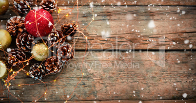 Composite image of snow falling