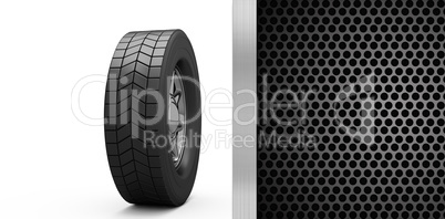 Composite image of one car wheel