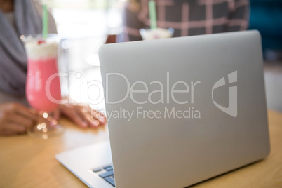 Close -up of laptop on table