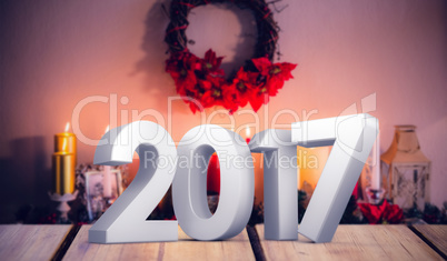 Composite image of illustration of new year number