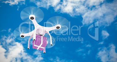 Composite image of digital composite of quadcopter